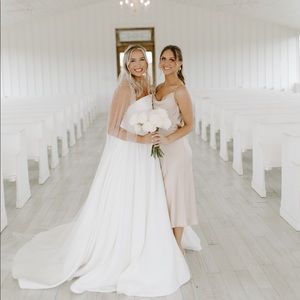 Show Me Your MuMu Veronica Cowl Neck Midi in Champagne